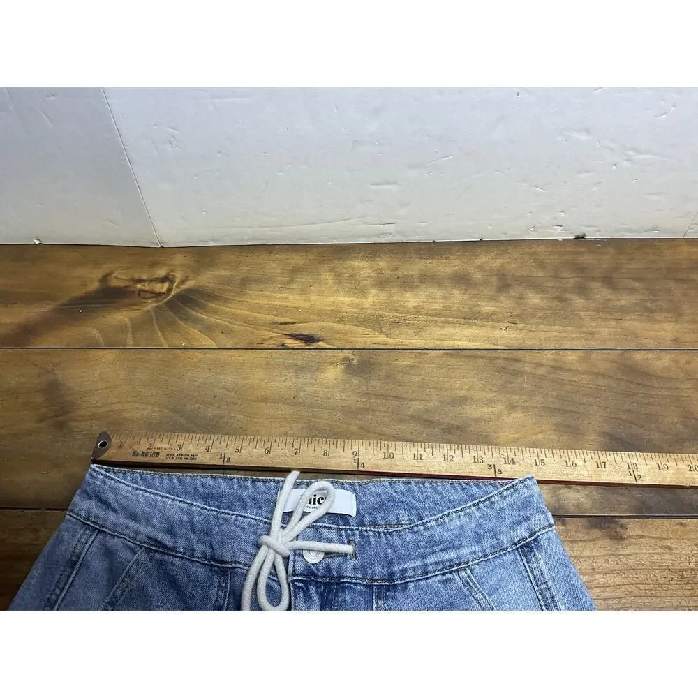 Mica Denim Cargo Jeans Womens Medium Blue Stone Washed Baggy Jogger Ankle Skater - Picture 8 of 10